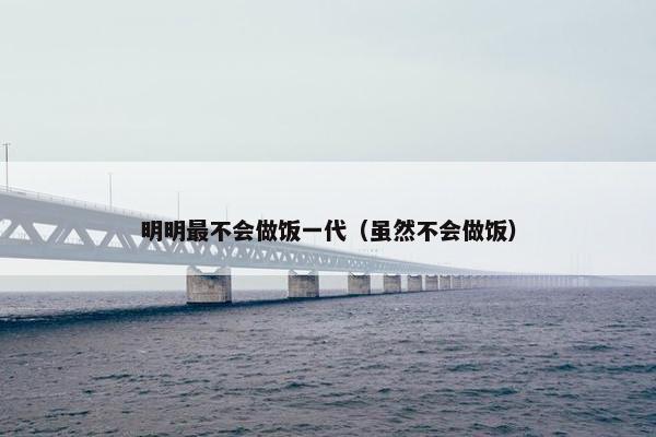 明明最不会做饭一代（虽然不会做饭）