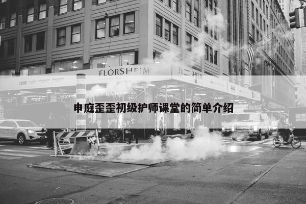 申庭歪歪初级护师课堂的简单介绍
