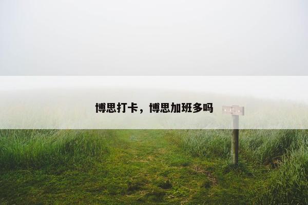 博思打卡，博思加班多吗