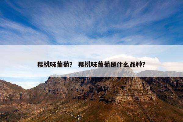 樱桃味葡萄？ 樱桃味葡萄是什么品种？