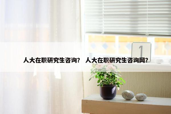 人大在职研究生咨询？ 人大在职研究生咨询网？