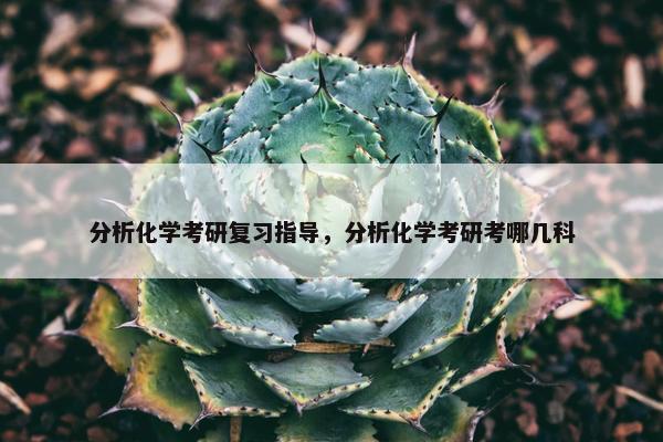 分析化学考研复习指导，分析化学考研考哪几科