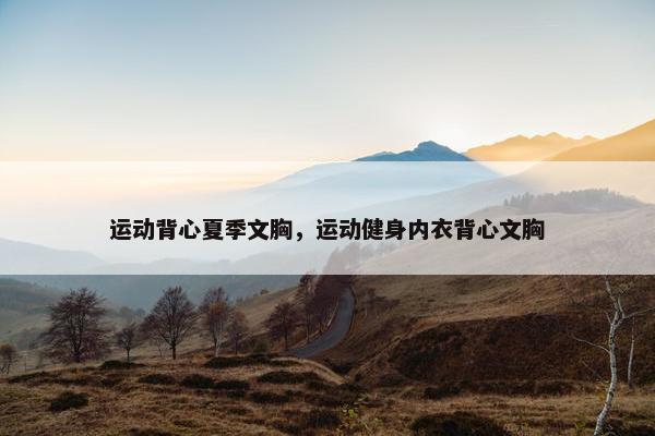 运动背心夏季文胸，运动健身内衣背心文胸