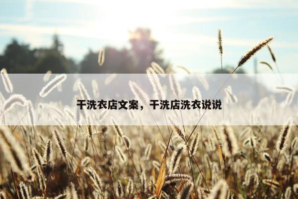 干洗衣店文案，干洗店洗衣说说