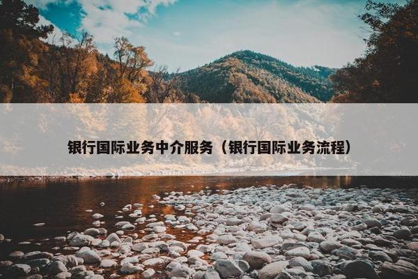 银行国际业务中介服务（银行国际业务流程）
