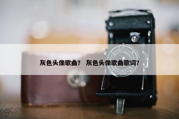 灰色头像歌曲？ 灰色头像歌曲歌词？