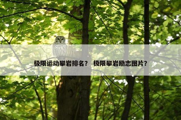 极限运动攀岩排名？ 极限攀岩励志图片？