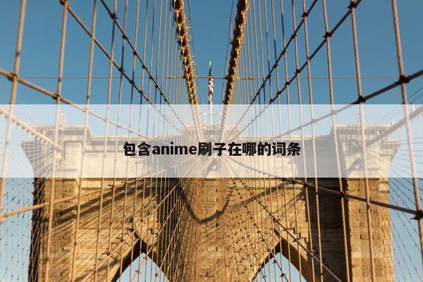 包含anime刷子在哪的词条