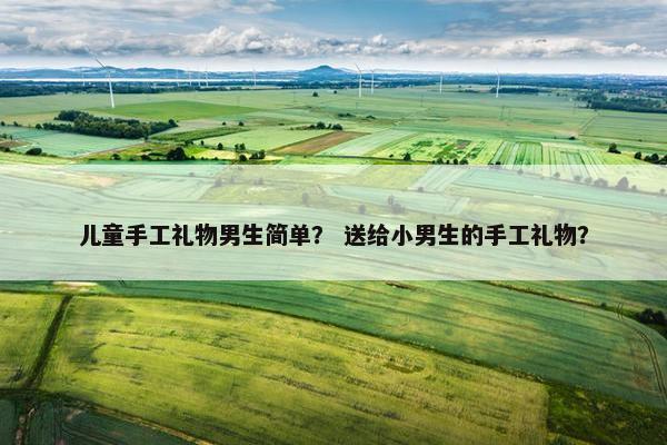 儿童手工礼物男生简单？ 送给小男生的手工礼物？