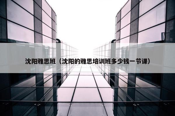 沈阳雅思班（沈阳的雅思培训班多少钱一节课）