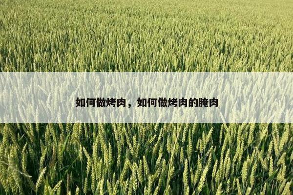 如何做烤肉，如何做烤肉的腌肉