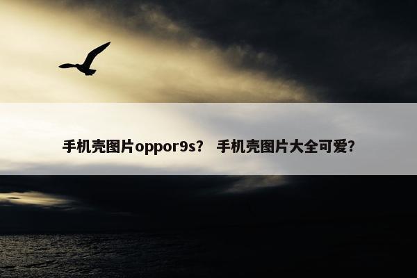 手机壳图片oppor9s？ 手机壳图片大全可爱？