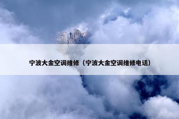 宁波大金空调维修（宁波大金空调维修电话）