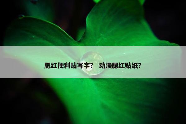 腮红便利贴写字？ 动漫腮红贴纸？