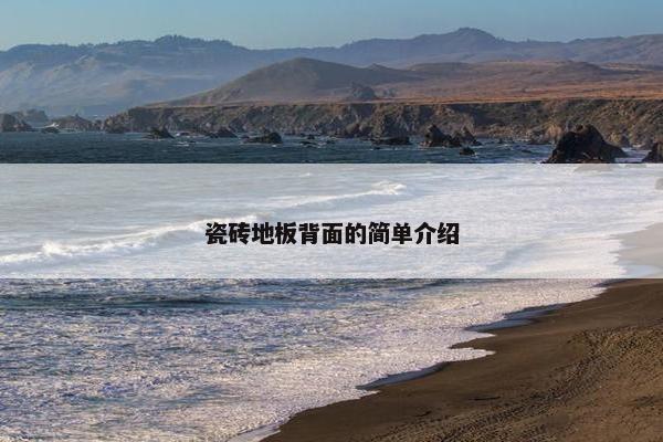瓷砖地板背面的简单介绍