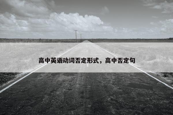高中英语动词否定形式，高中否定句