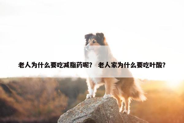老人为什么要吃减脂药呢？ 老人家为什么要吃叶酸？