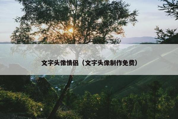 文字头像情侣（文字头像制作免费）
