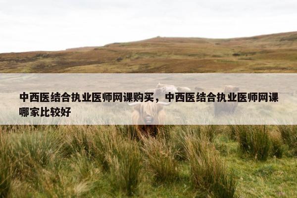 中西医结合执业医师网课购买，中西医结合执业医师网课哪家比较好