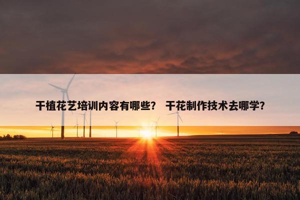 干植花艺培训内容有哪些？ 干花制作技术去哪学？