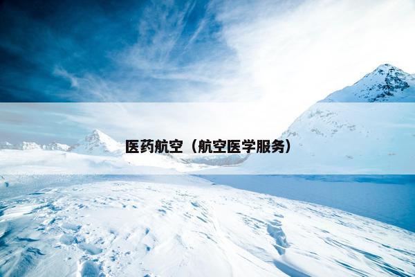 医药航空（航空医学服务）