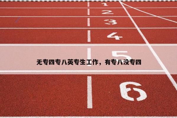 无专四专八英专生工作，有专八没专四