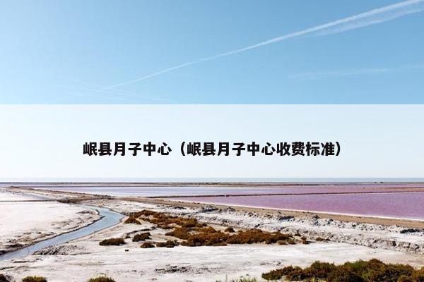 岷县月子中心（岷县月子中心收费标准）