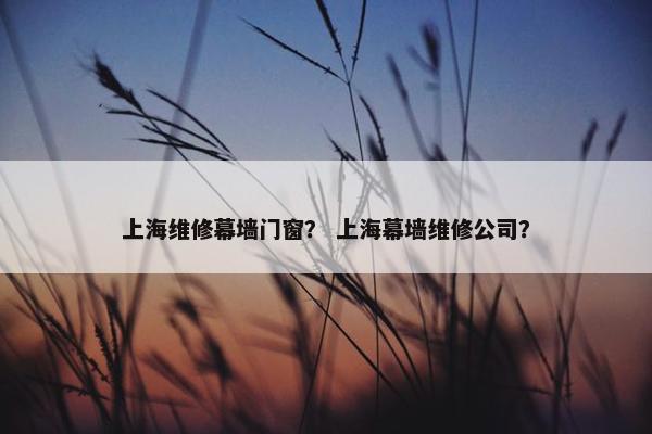 上海维修幕墙门窗？ 上海幕墙维修公司？