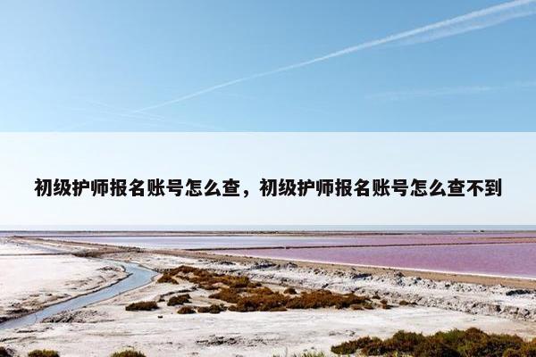 初级护师报名账号怎么查，初级护师报名账号怎么查不到