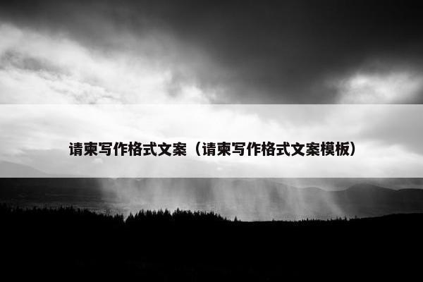 请柬写作格式文案（请柬写作格式文案模板）