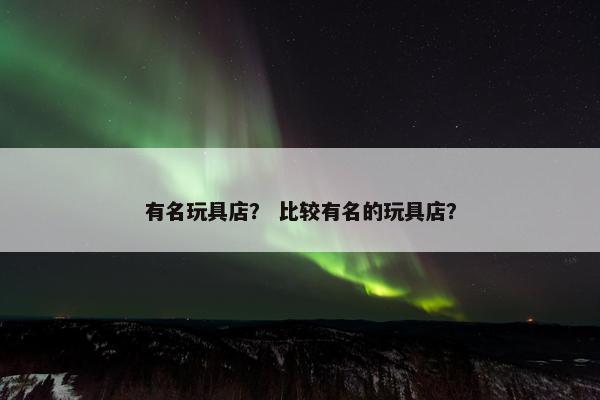 有名玩具店？ 比较有名的玩具店？