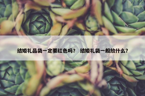 结婚礼品袋一定要红色吗？ 结婚礼袋一般放什么？
