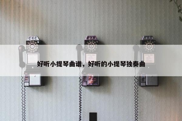 好听小提琴曲谱，好听的小提琴独奏曲