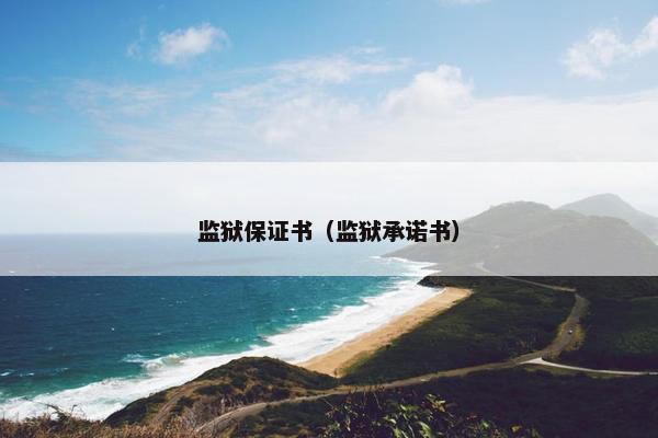 监狱保证书（监狱承诺书）