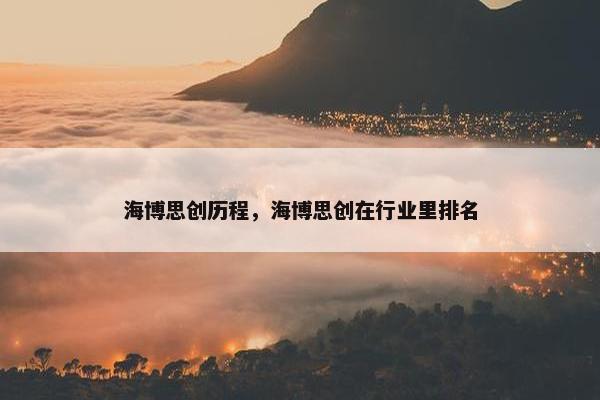 海博思创历程，海博思创在行业里排名