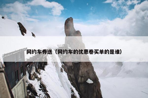 网约车券送（网约车的优惠卷买单的是谁）