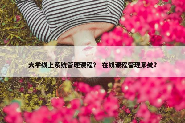 大学线上系统管理课程？ 在线课程管理系统？