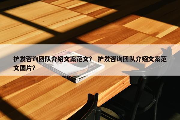 护发咨询团队介绍文案范文？ 护发咨询团队介绍文案范文图片？