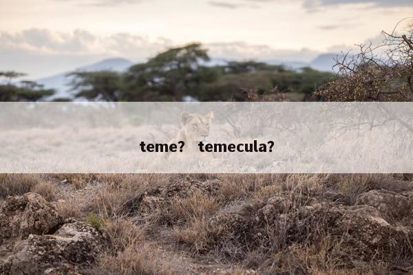 teme？ temecula？