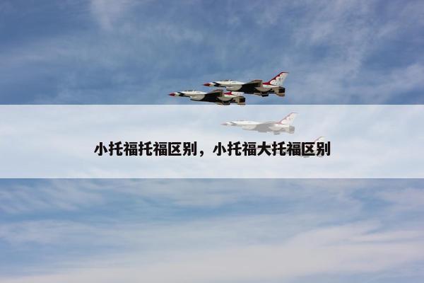 小托福托福区别，小托福大托福区别