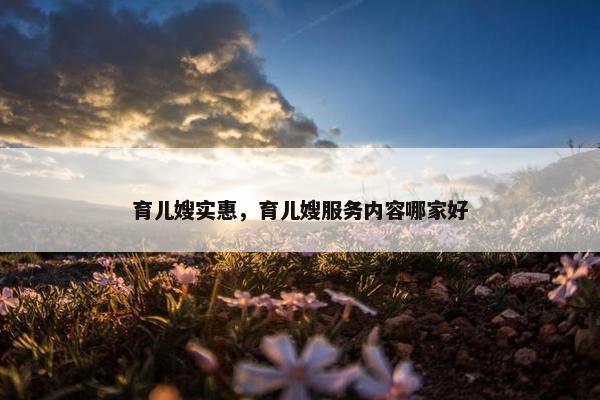 育儿嫂实惠，育儿嫂服务内容哪家好