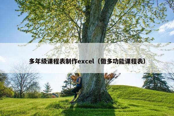 多年级课程表制作excel（做多功能课程表）