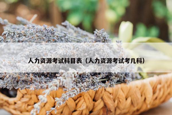 人力资源考试科目表（人力资源考试考几科）
