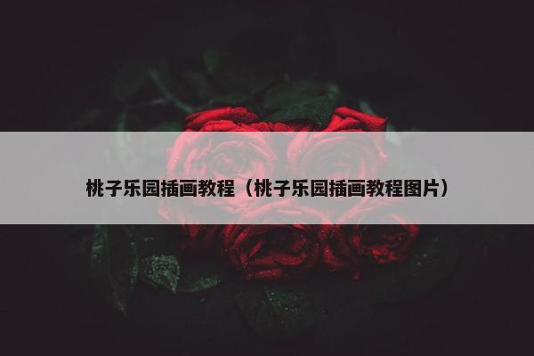 桃子乐园插画教程（桃子乐园插画教程图片）