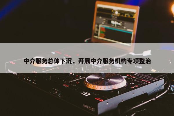 中介服务总体下沉，开展中介服务机构专项整治