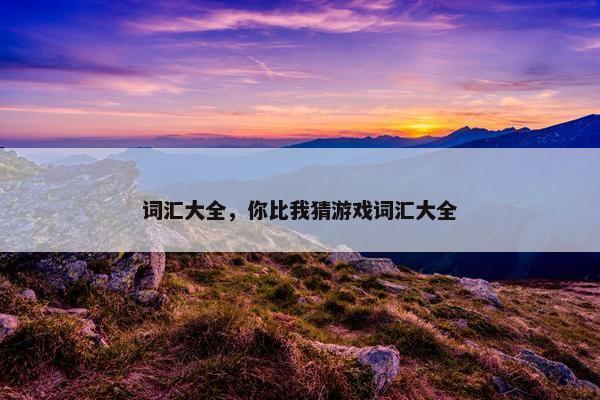 词汇大全，你比我猜游戏词汇大全