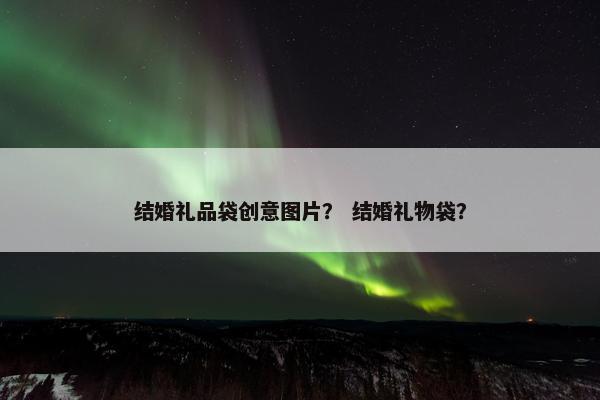 结婚礼品袋创意图片？ 结婚礼物袋？