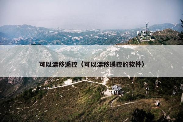 可以漂移遥控（可以漂移遥控的软件）