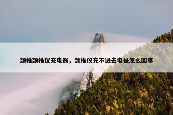颈椎颈椎仪充电器，颈椎仪充不进去电是怎么回事