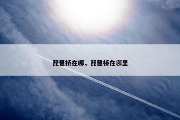 琵琶桥在哪，琵琶桥在哪里